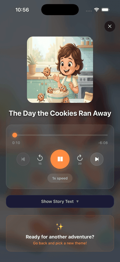 Story player screen